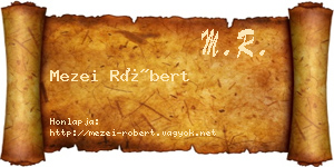 Mezei Róbert névjegykártya
