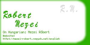 robert mezei business card