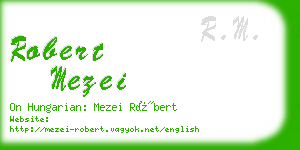 robert mezei business card
